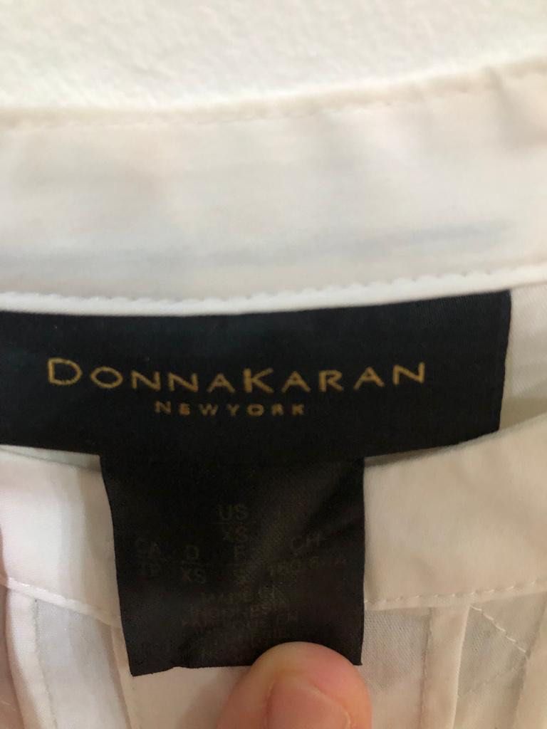 donna karan new york tie front blouse