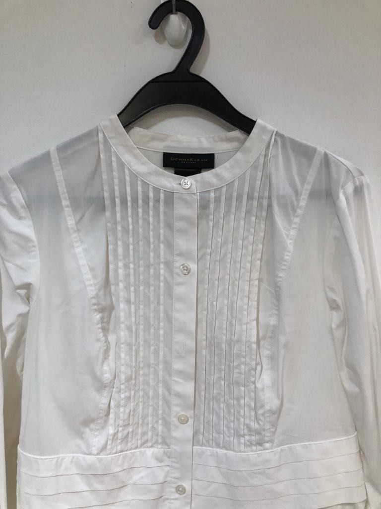 donna karan new york tie front blouse