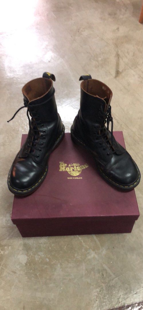 Dr martens made in england 10 eyelet, Men's Fashion, Footwear, Boots on  Carousell