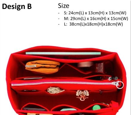 Buy 3 Sizepurse Organizer Insert Fit speedy Bag Pouch Online in