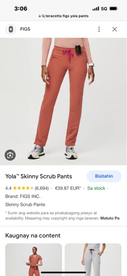 FIGS YOLA Skinny Scrub Pants for Women — Slim Fit, India | Ubuy