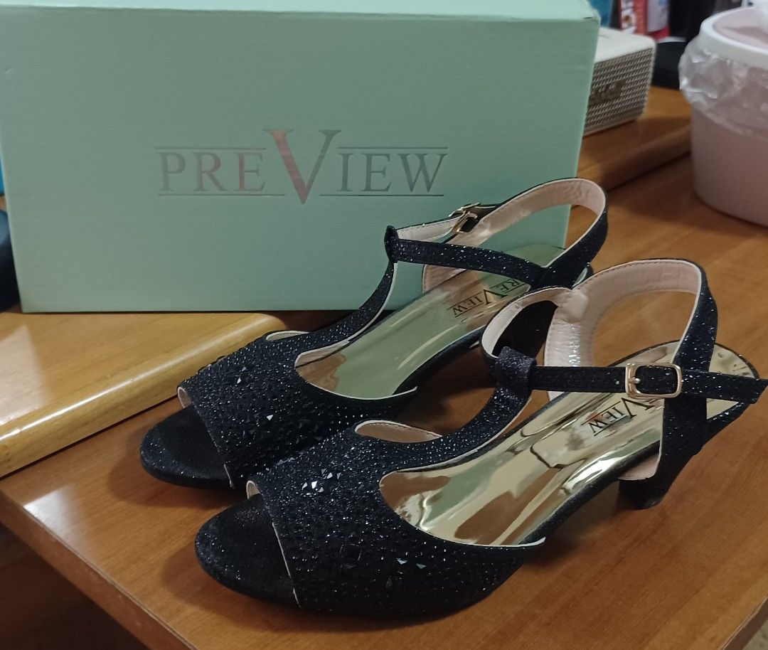 formal black heels (Category: Heels) located in Quezon City. Submitted by wjmae (Listing ID 1244575412, Image 3). Description: glittery, black heels used only once 2 1/2 " heels still with box.