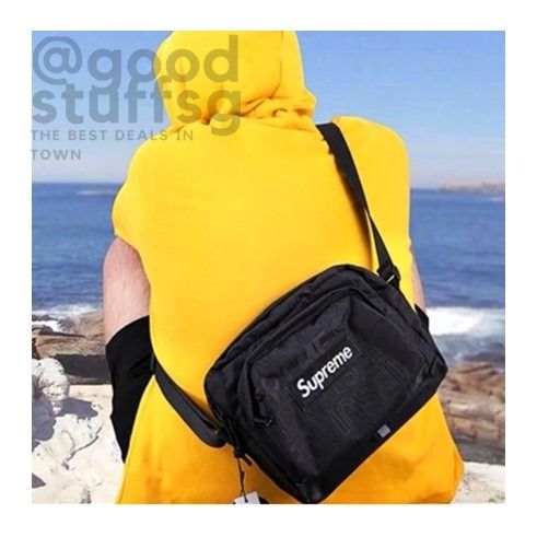 FREE SUPREME Ready Stock 19ss46 Waist Bag Full Print logo