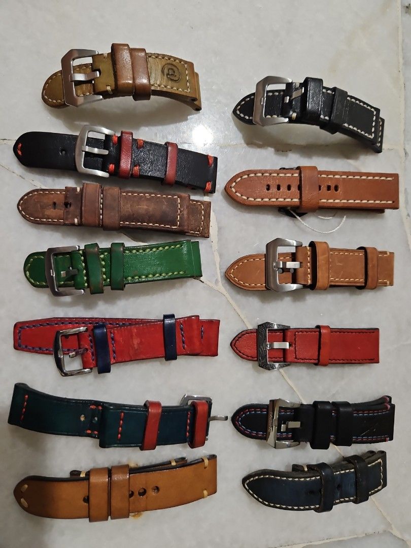 Genuine ori panerai leather strap handmade