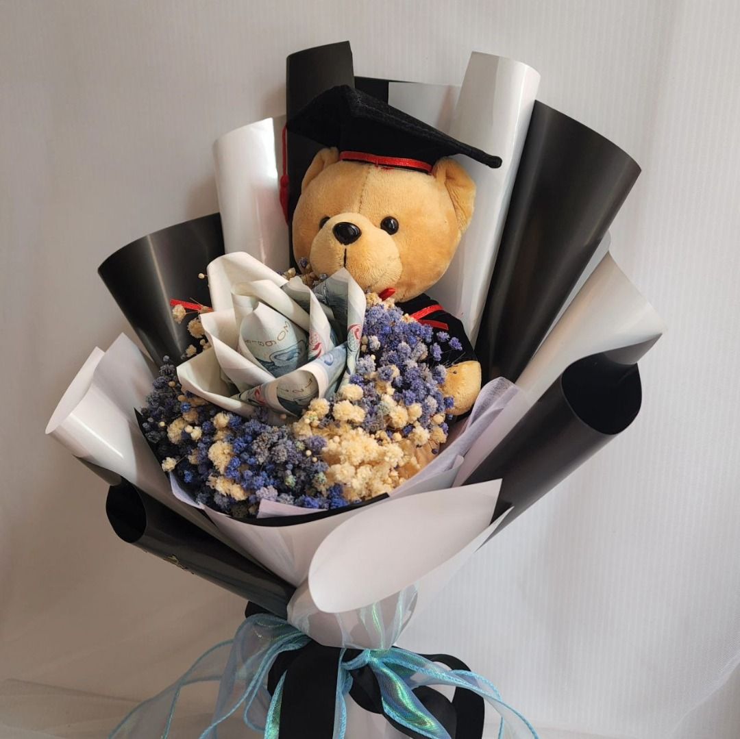 Graduation Bouquet Flower Bouquet Teddy Bear Bouquet