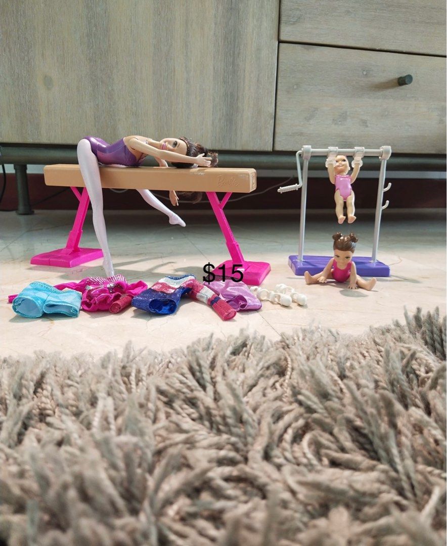 Gymnastics barbie set, Hobbies & Toys, Toys & Games on Carousell