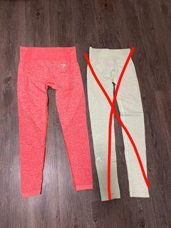Gymshark Vital Seamless 2.0 Shorts - Orange Marl, - Depop