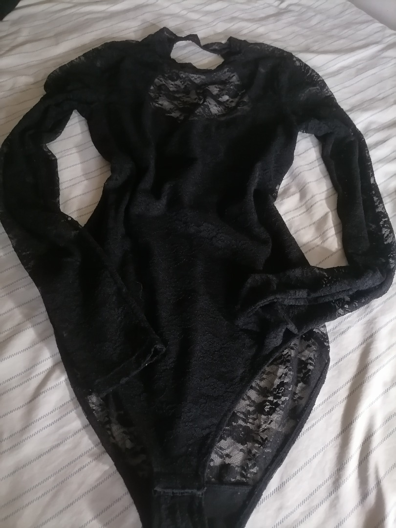 H M Lace Bodysuit Women s Fashion Undergarments Loungewear on Carousell