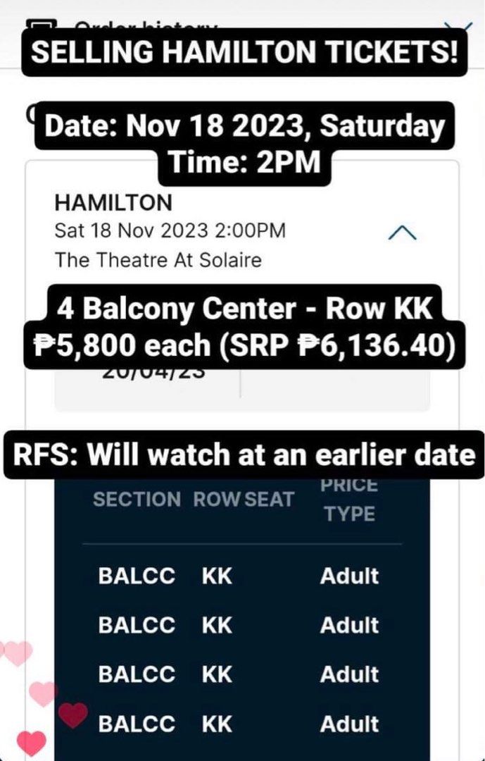 Hamilton Tickets for Sale Tickets Vouchers Event Tickets on
