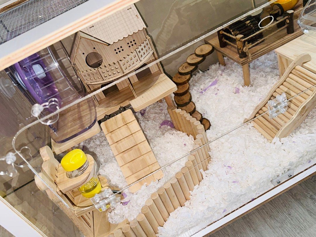Hamster Acrylic Cage 60cm 80cm Syrian dwarf small animals pet ...