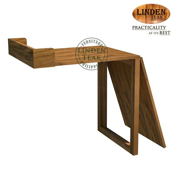 Handcrafted Solid Teak Wood Wall Mounted Table Furniture (Category: Tables & Sets) located in Quezon City. Submitted by golden_ltfp.online.sales (Listing ID 1244524948, Image 2). Description: ITEM: Handcrafted Solid Teak Wood Wall Mounted Table Furniture SERIES: Gold Teak (Indoor) Series MAIN MATERIAL: Teak Wood (Tectona Grandis) FINISHING: N. Cellulose APPROXIMATE DIMENSIONS: (size may slightly vary due to its handcrafted nature) Extended Form: 