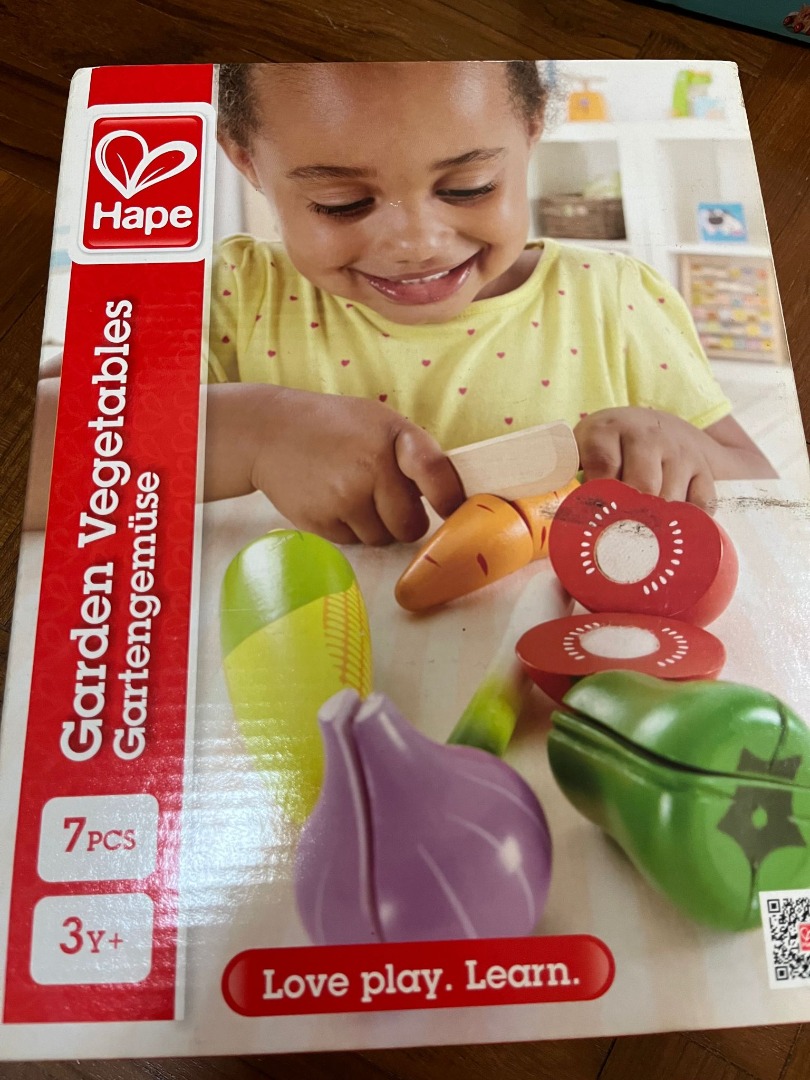 Hape Wooden Garden Vegetables 7 Piece Set Babies Kids Infant