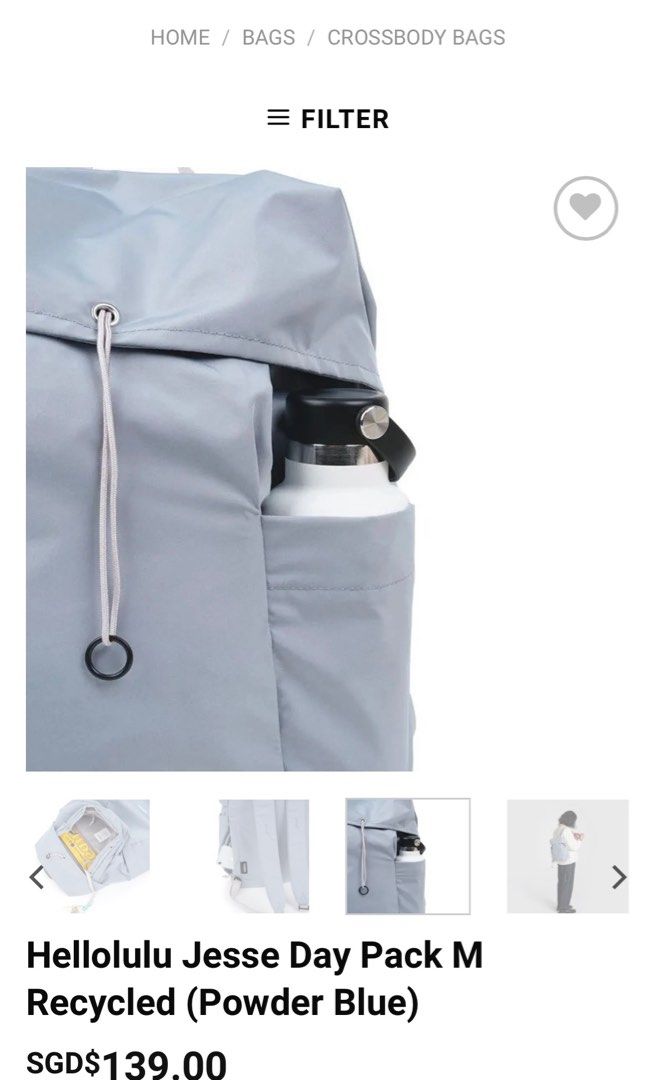 Hellolulu backpack (Category: Backpacks) located in Singapore. Submitted by kiddingcat (Listing ID 1244607775, Image 5). Description: Hellolulu backpack in powder blue bought from the wallet shop. Only used once. Colour did not look good on me hence selling🤡 ✔️Nego ✔️ Trades ❌ Lowballing.
