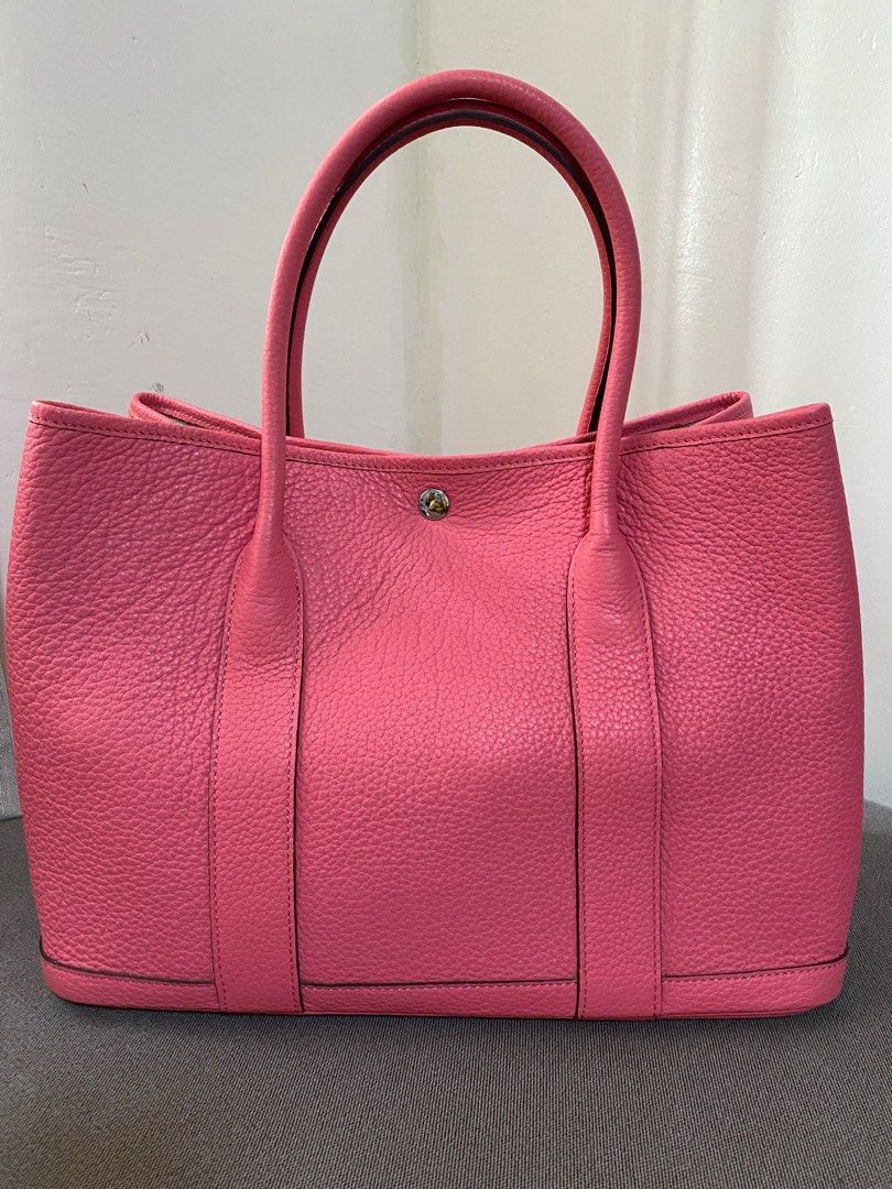 Hermes Garden Party (Category: Luxury Bags & Wallets) located in Las Pinas. Submitted by luxxe23 (Listing ID 1244504447, Image 1). Description: Used condition With stains inside the bag but outside is clean Soft leather.