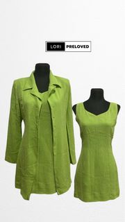 High Quality Green Dress and Blazer - small
