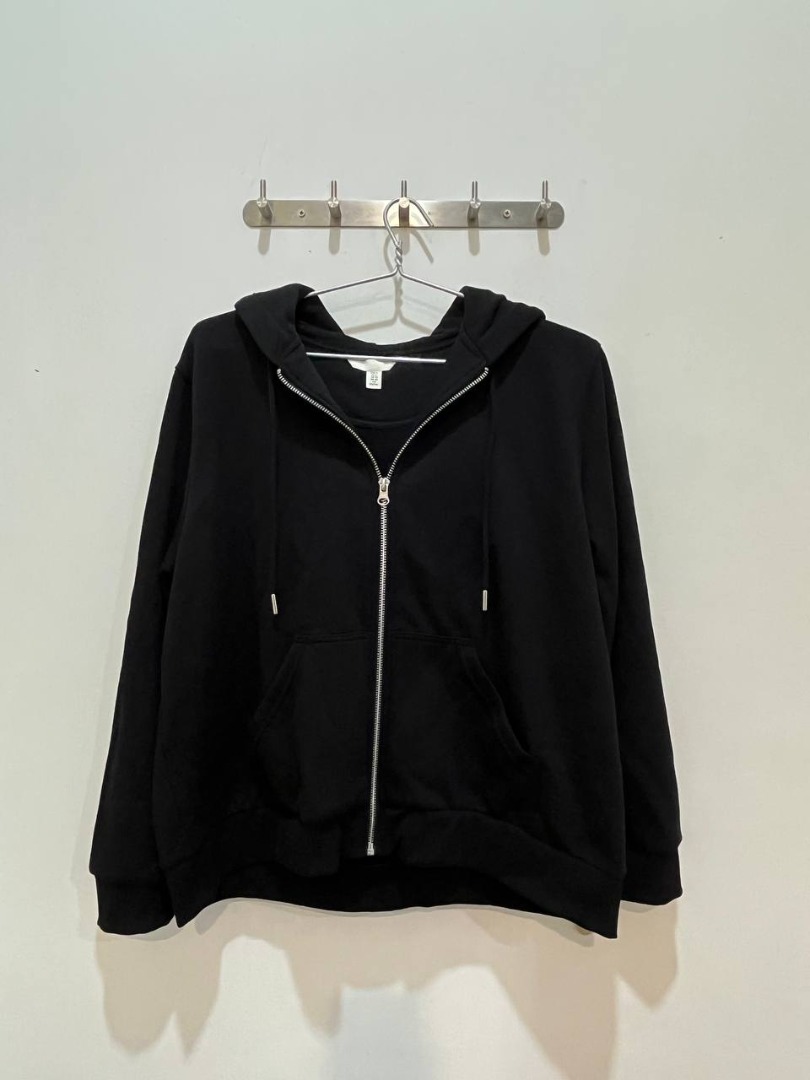 H&m plain black hoodie clearance