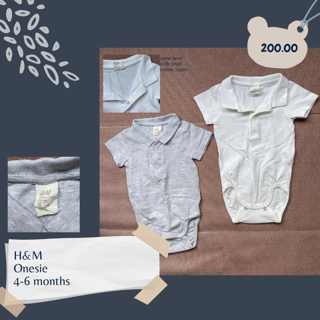 H and hot sale m onesies