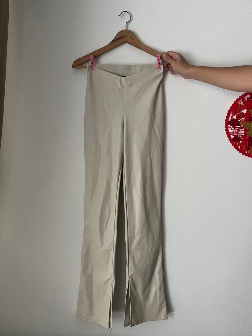 White leather pants new arrivals h&m