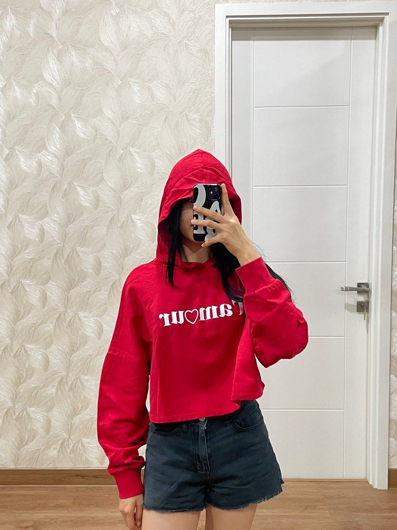 Hoodie sales h&m merah