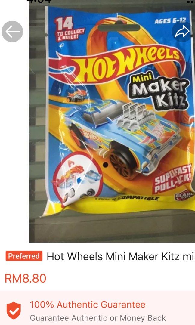 Hot Wheels Mini Maker Kitz Blind Bag Assorted