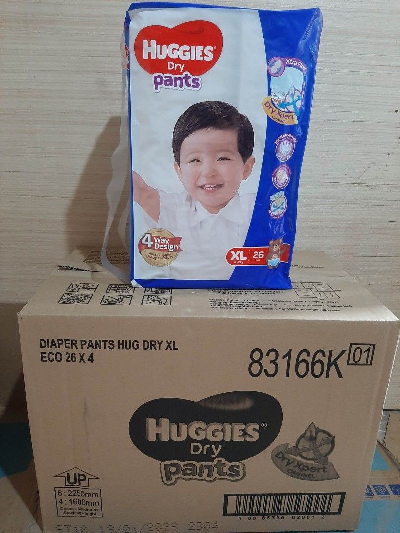HUGGIES DEY PANTS XL 26PCS. (Category: Diapers & Baby Wipes) located in Manila. Submitted by sweetieteapascua (Listing ID 1244476238, Image 3). Description: HUGGIES DRY PANTS XL 26PCS.-280 MANUFACTURED DATE 2022 EXPIRATION DATE 2026 PAYMENT-COD, GCASH, BANKTRANSFER.