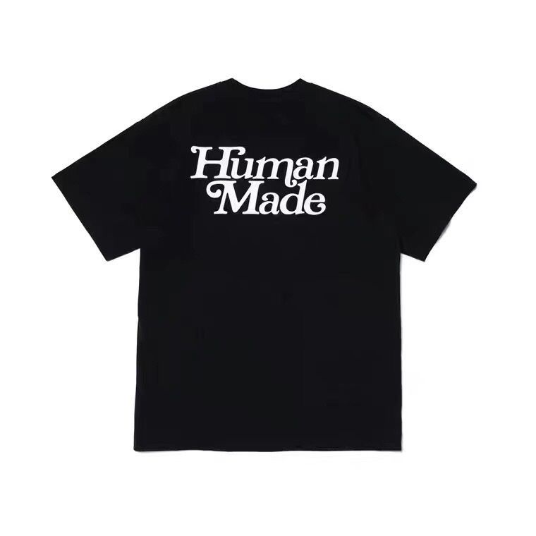 Human made T-shirts 經典字母短袖T恤衫男女同款情侶裝, 男裝, 上身及