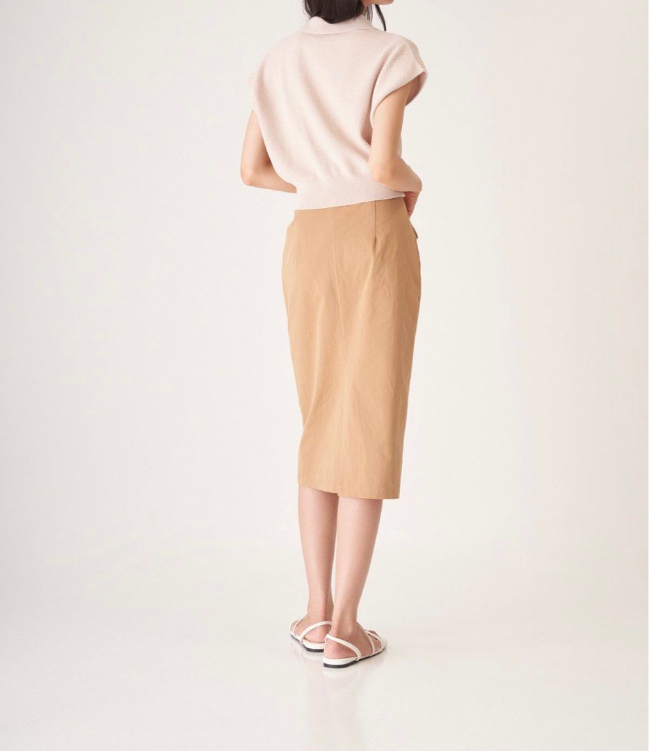 hunter pocket midi skirt in camel