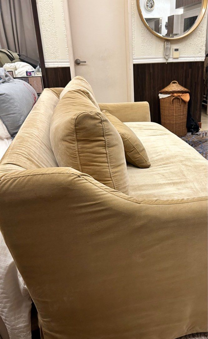 Ikea Farlov 3 Seater Sofa (velvet cover), Furniture & Home Living