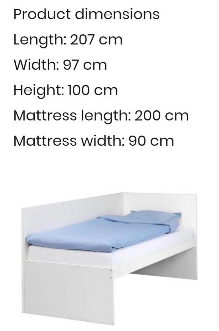 Ikea flaxa deals bed dimensions