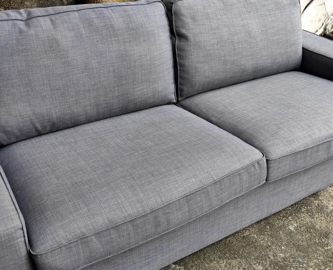 Ikea Kivik Arm Sofa in Gray Fabric Cover L 90 inches W 35 Seat 16 Height 26 Cuddle up in the