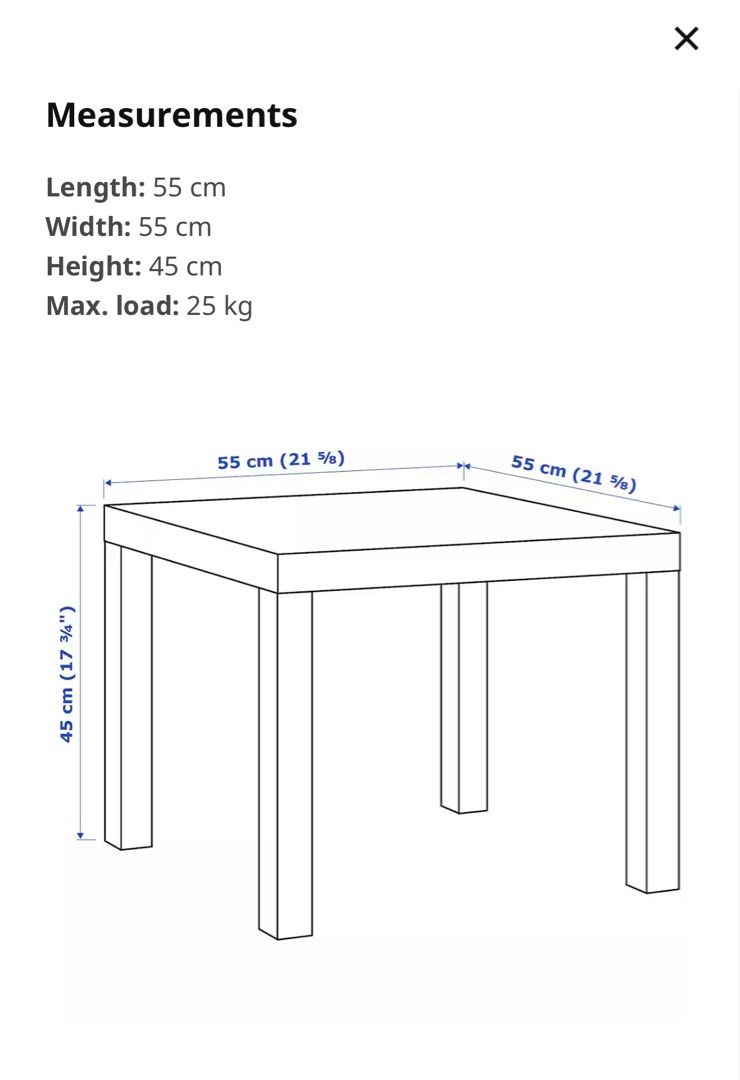 IKEA Lack, Side Table, Furniture & Home Living, Furniture, Tables