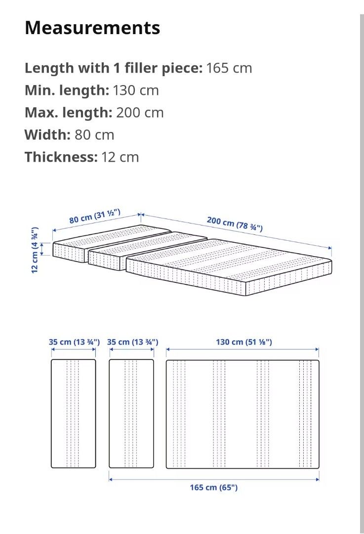 Sundvik mattress size on sale