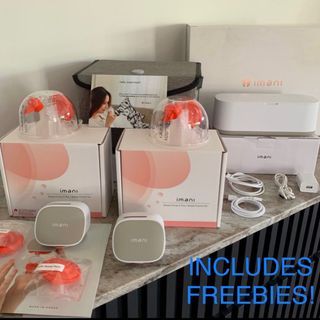 (FREE SF!) IMANI i2 Plus Pair Wearable Breast Pump & Foldable UVC LED Sterilizer Bag
