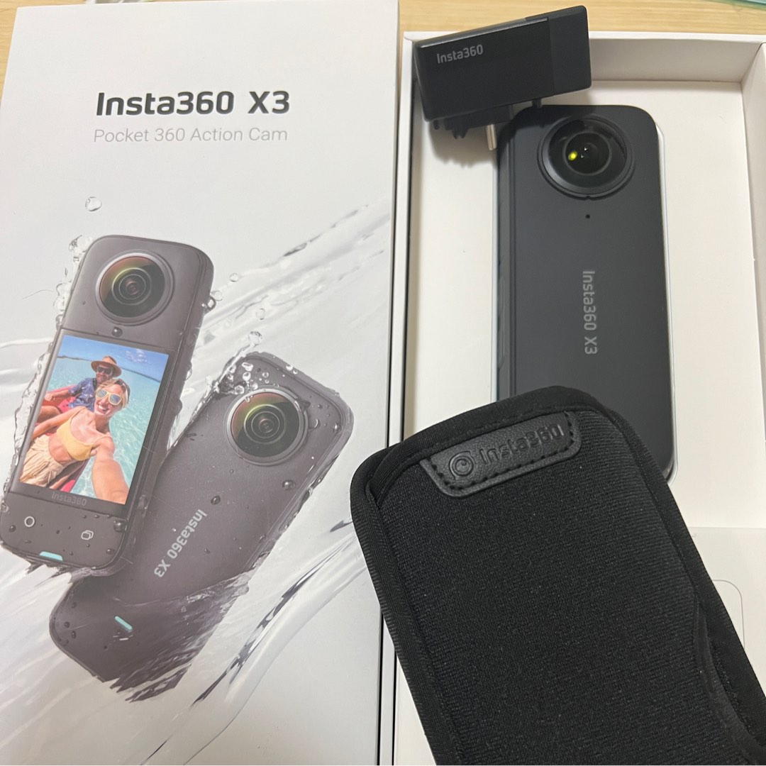 Insta360 X3 有單 未過保養 連512G SSD卡 閃存伴侶 三米長自拍棍, 攝影器材, 相機 Carousell