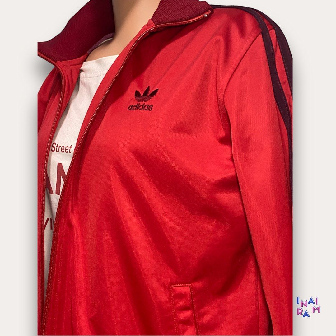 Red adidas shop jacket mens