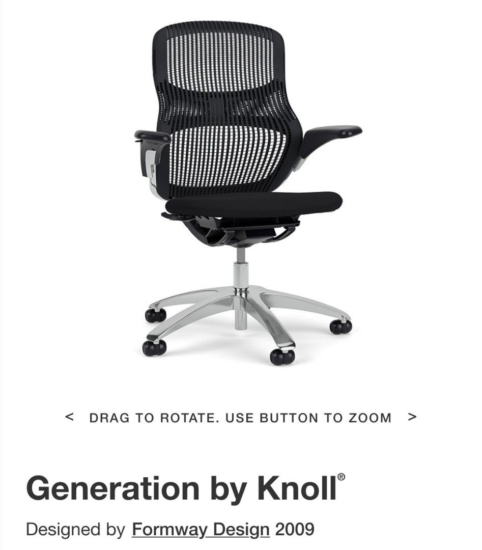 Formway design generation knoll office chair, Furniture & Home Living