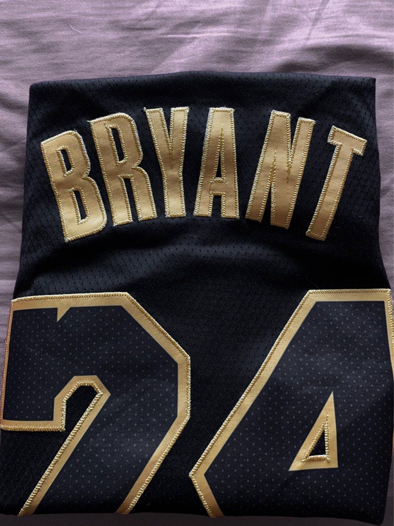 Lakers Kobe Bryant #24 Golden Edition Black Gold NBA Jersey, Men's Fashion,  Activewear on Carousell