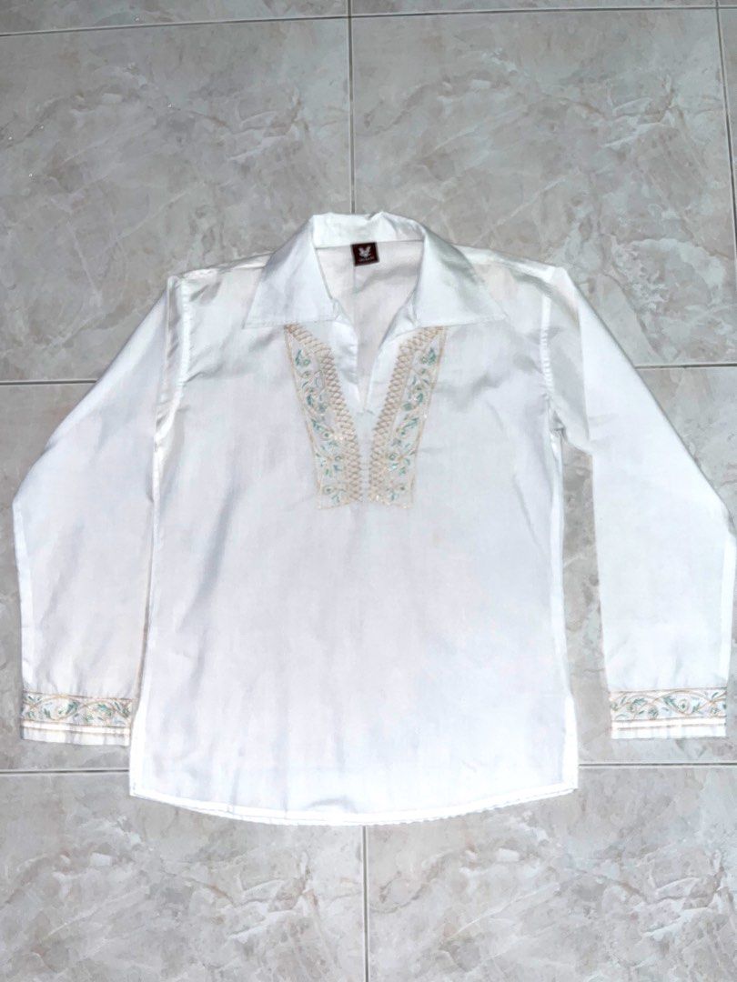 Mens casual discount kurta white