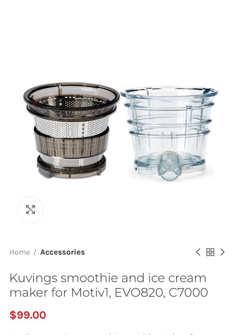 Kuvings ice cream maker clearance
