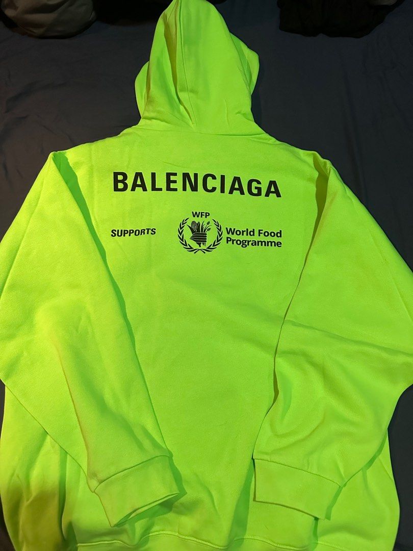 Neon green store balenciaga hoodie