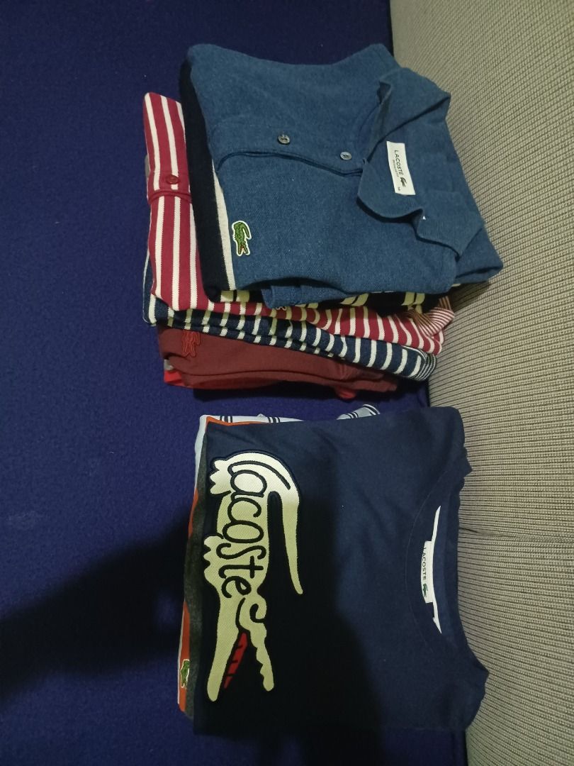Lacoste mens and womens aspack (Category: Tshirts & Polo Shirts ) located in Bulacan. Submitted by lhemonade (Listing ID 1244582476, Image 3). Description: 13pcs lacoste for only 6k Dress,polo shirt,knitted longsleeve and shirt.