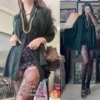 ladies poncho p55 | cover up | crochet | cardigan | blazer | shawl | coat | fur coat