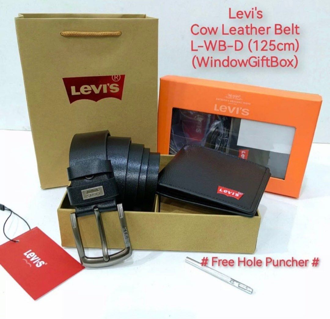 Levis belt and wallet on sale set