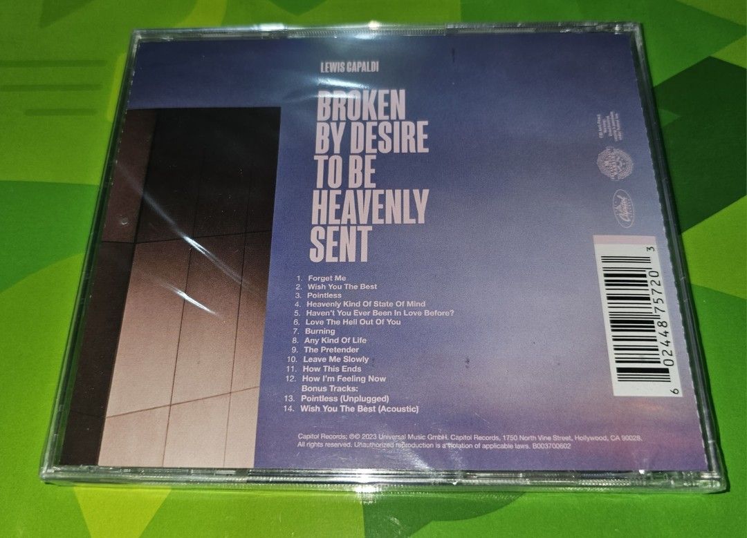Lewis Capaldi Broken By Desire Forget me Wish you the best Pointless New  2023 CD