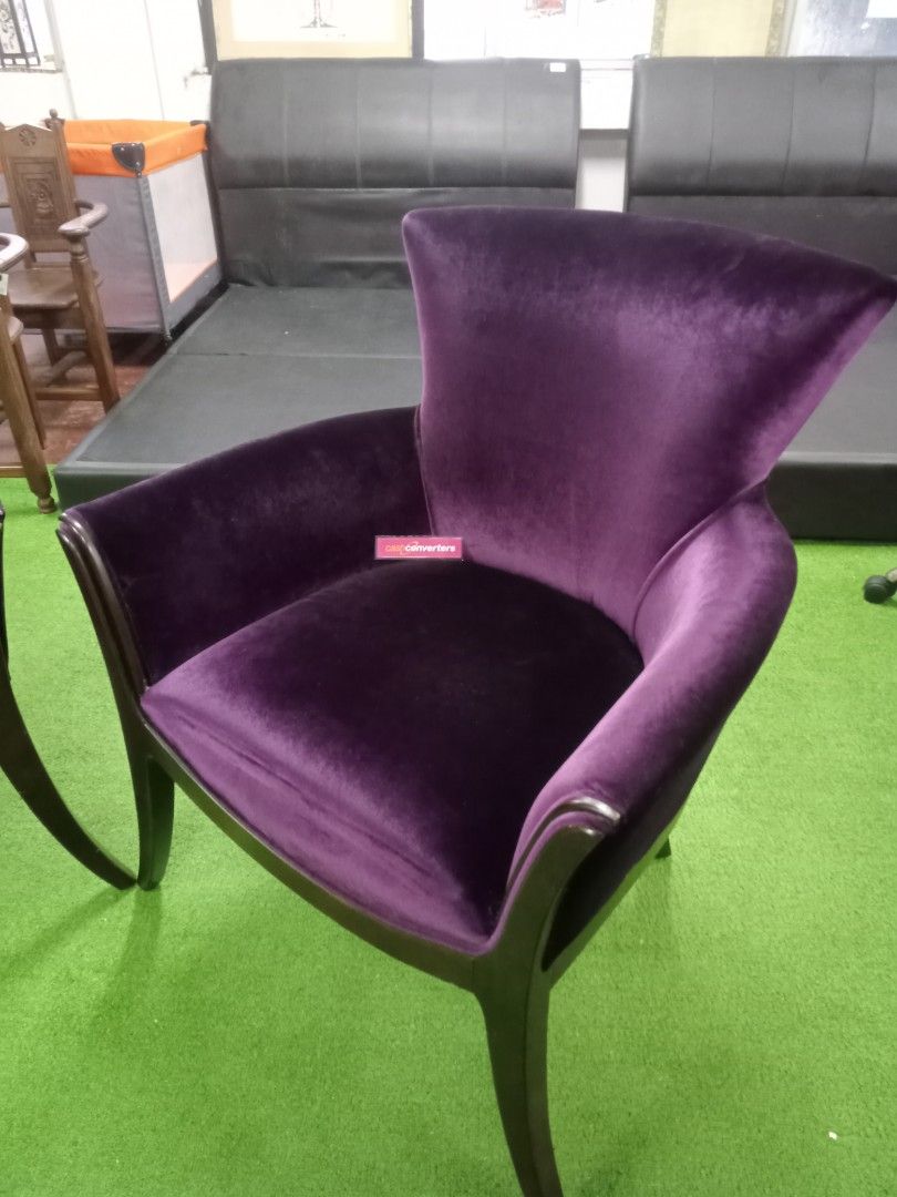 Purple top suede chair