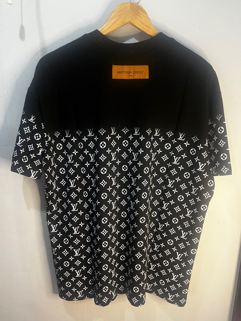 LV Monogram Gradient T-Shirt in Black, Luxury, Apparel on Carousell