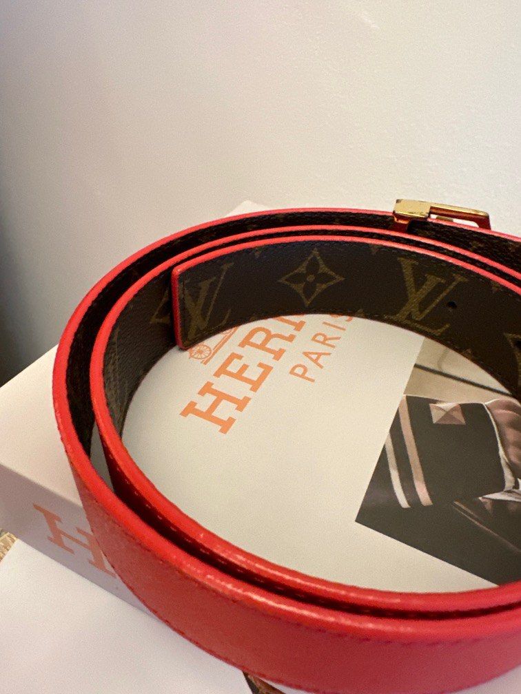 ❗️Louis Vuitton Initiales 30mm Reversible Belt in Red Monogram - Main Image