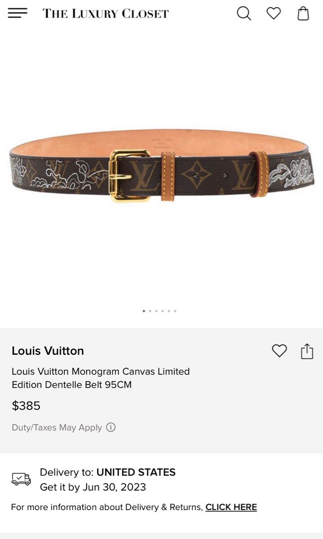 Louis Vuitton Monogram Canvas LV Initiales Belt 95CM Louis Vuitton | The  Luxury Closet