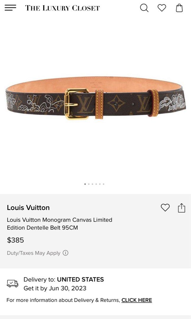 Louis Vuitton White Leather LV Initiales Reversible Belt 95CM Louis Vuitton  | The Luxury Closet