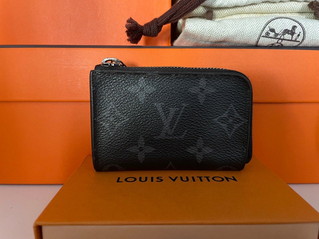 Louis Vuitton Monogram Eclipse Porte Monnaie Jour Zip Coin Purse